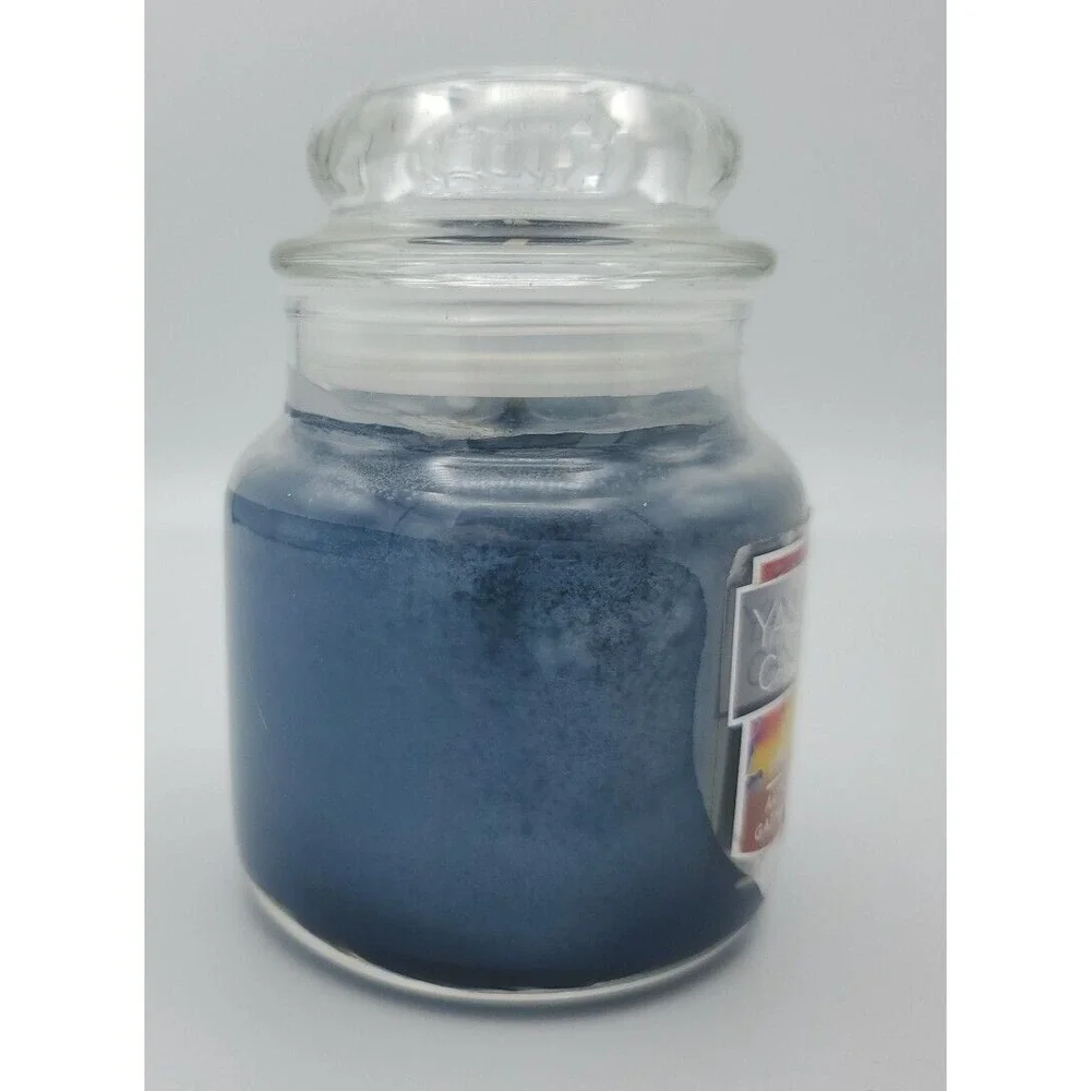 Autumn Gathering‎ Yankee Candle 3.7 oz Sm Jar Lid Homewarmer Blue Retired Rare
